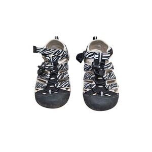 Keen Kids Newport H2 Zebra-Print Sandals Water-Friendly Adjustable Straps Size 2
